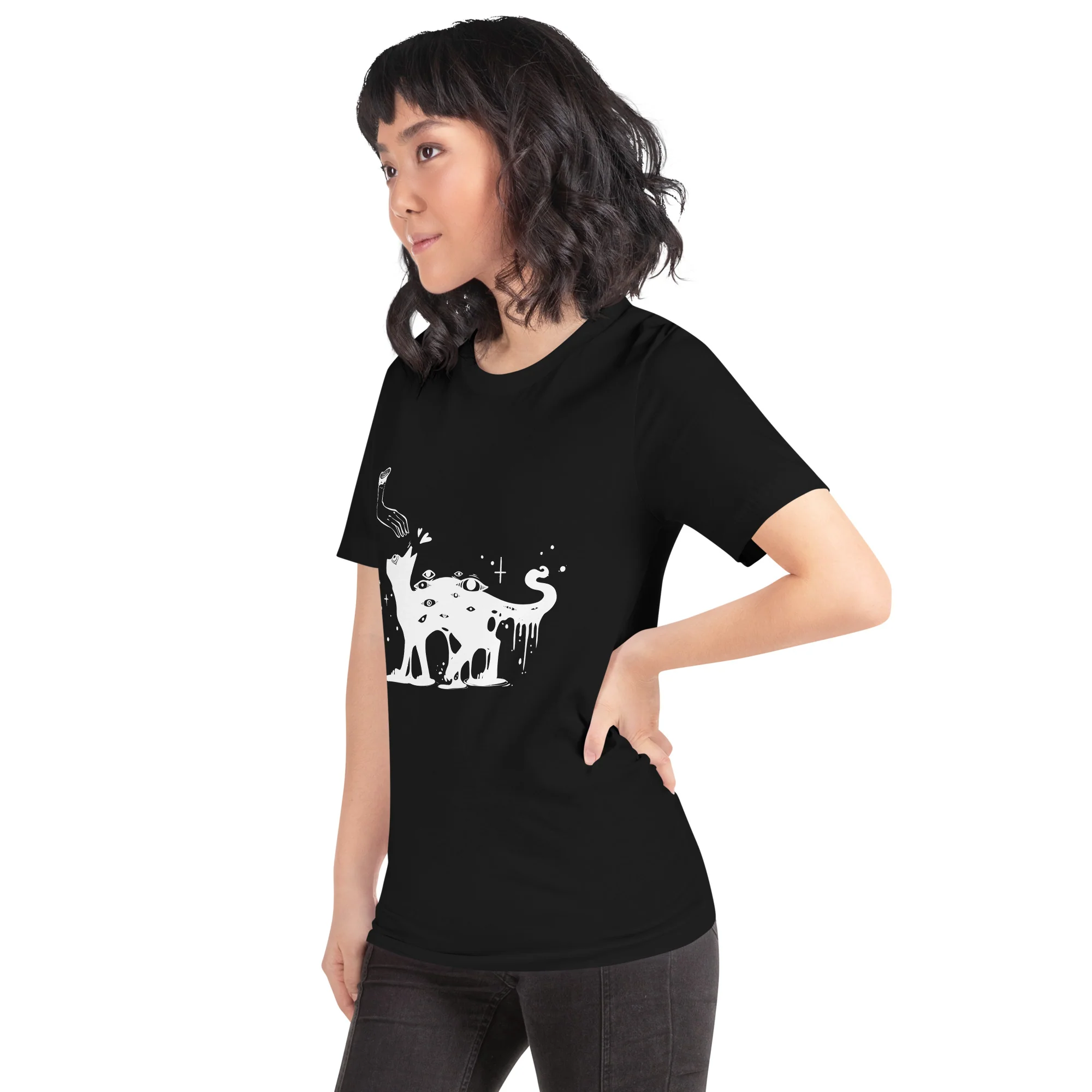 Petting Cat, Unisex T-Shirt - Image 2