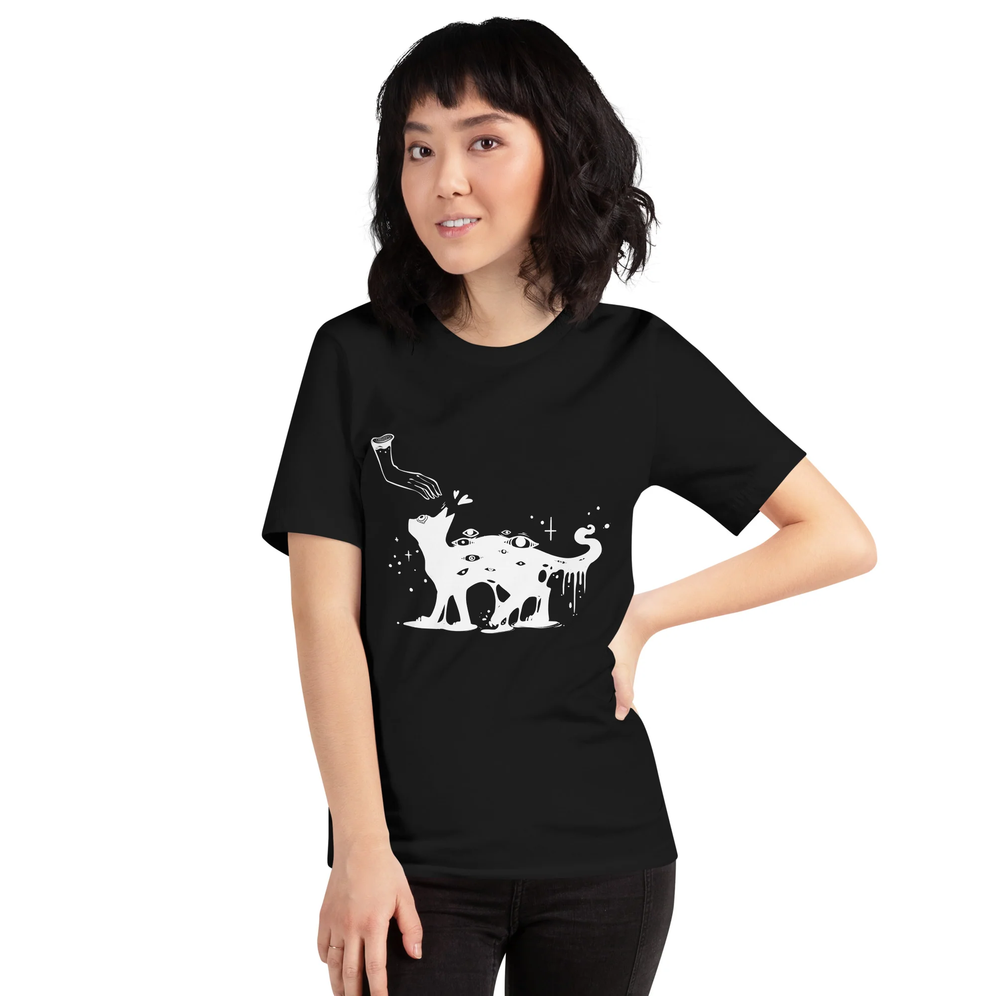 Petting Cat, Unisex T-Shirt - Image 3