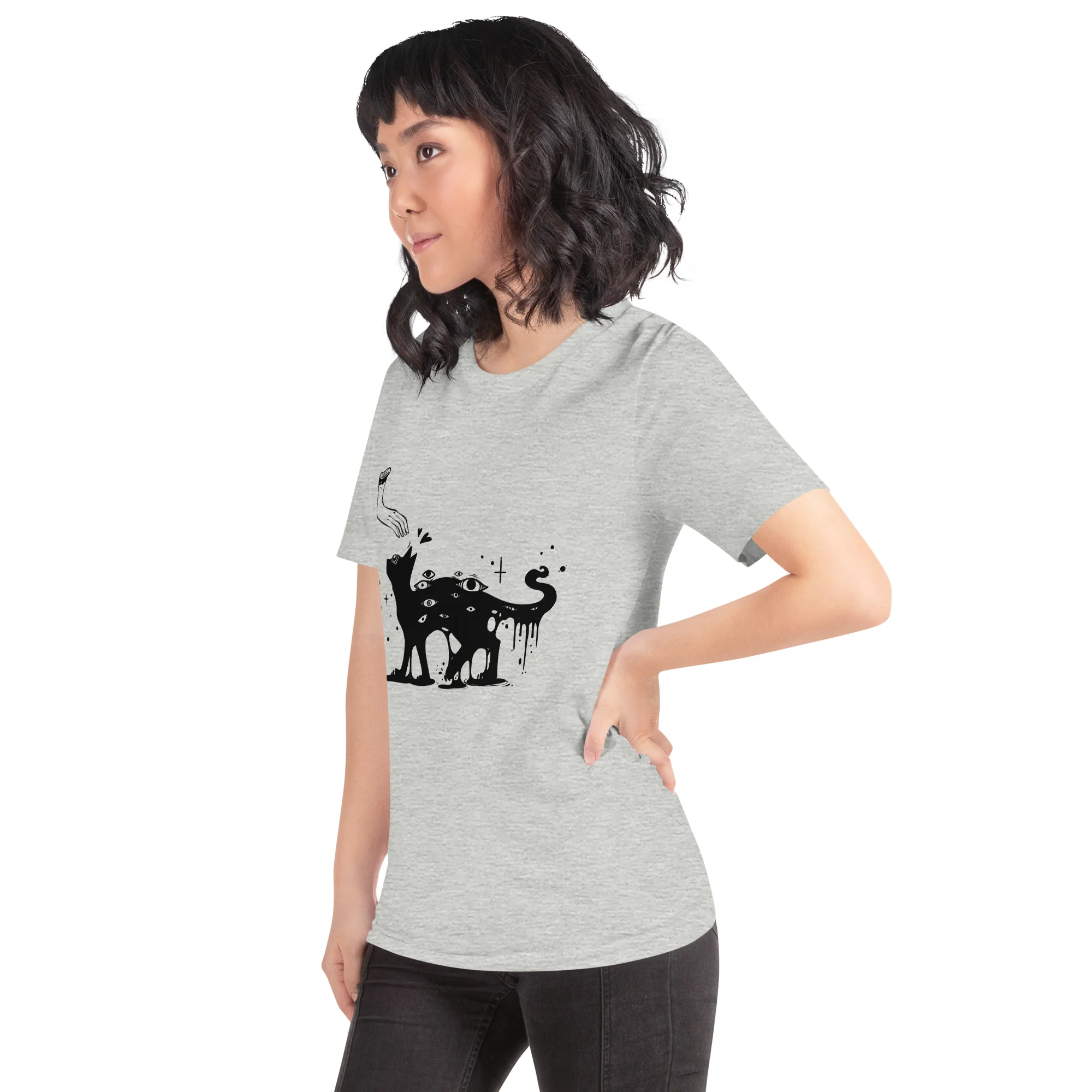 Petting Cat, Unisex T-Shirt - Image 3