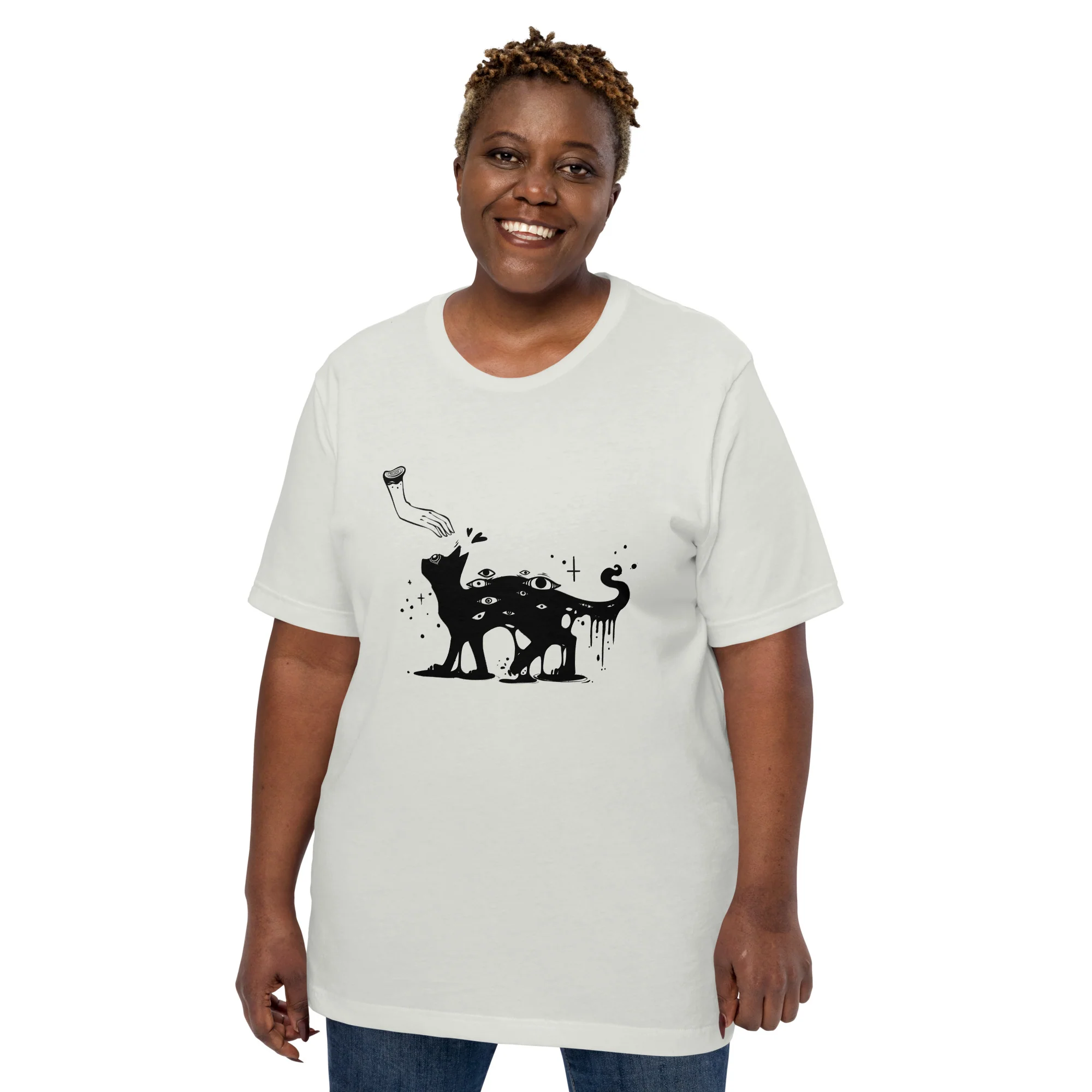 Petting Cat, Unisex T-Shirt - Image 5