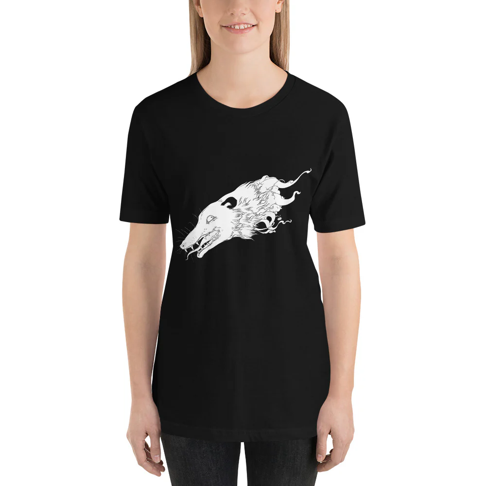 Opossum, Unisex T-Shirt, Black - Image 2