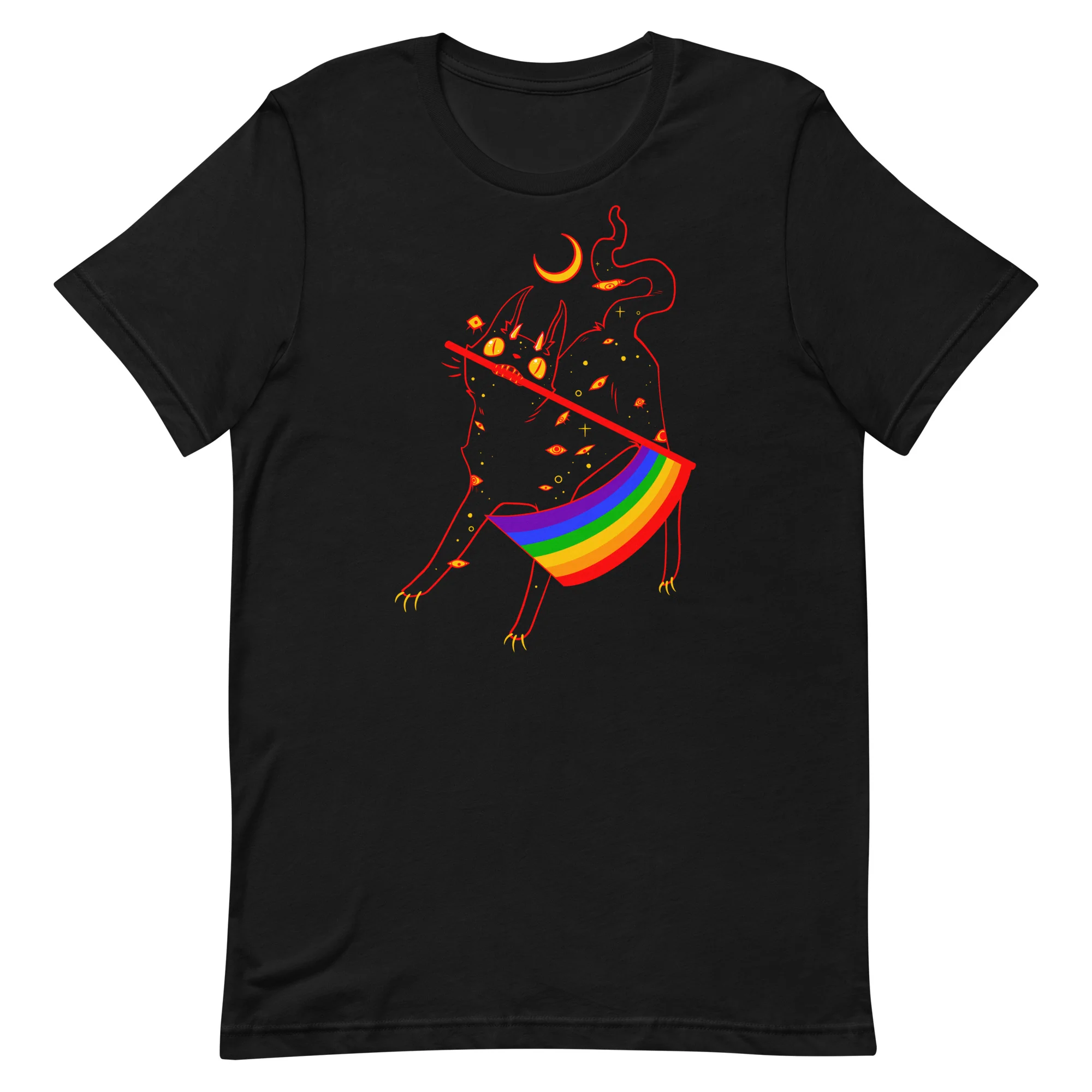 Pride Flag Cat, Unisex T-Shirt