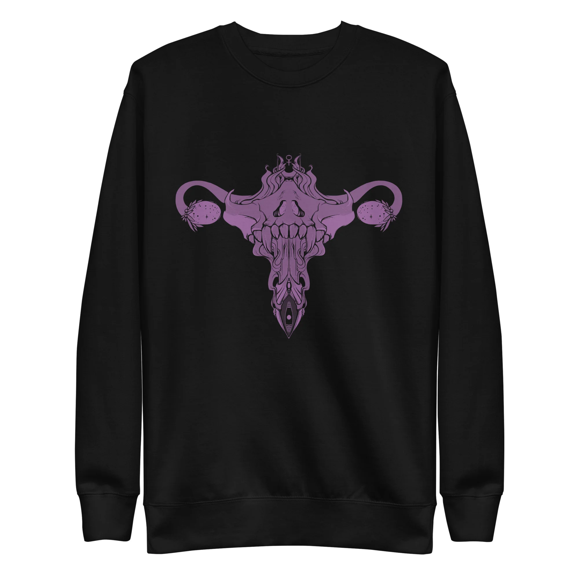 Purple Death Metal Uterus, Premium Unisex Sweatshirt