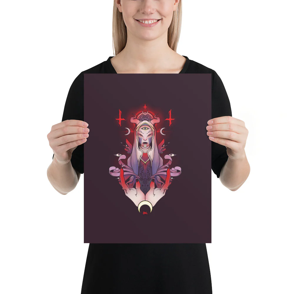 Purple Witch, Matte Art Print Poster - Image 11