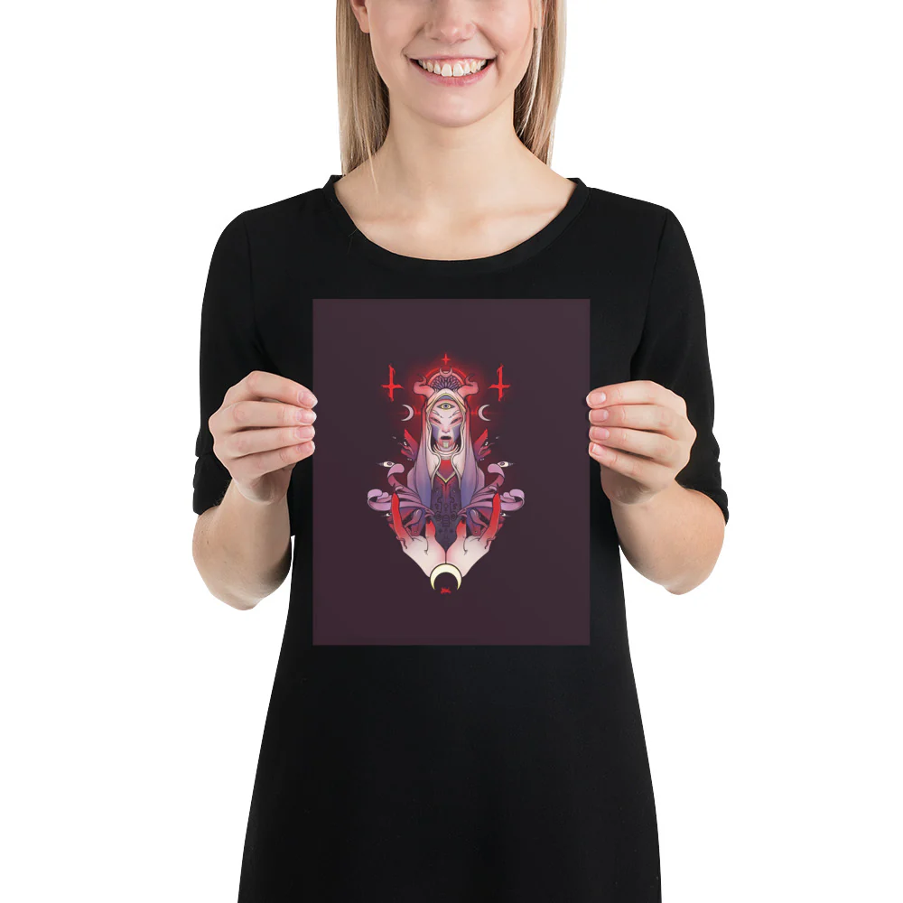 Purple Witch, Matte Art Print Poster - Image 12