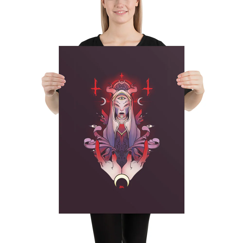 Purple Witch, Matte Art Print Poster - Image 2