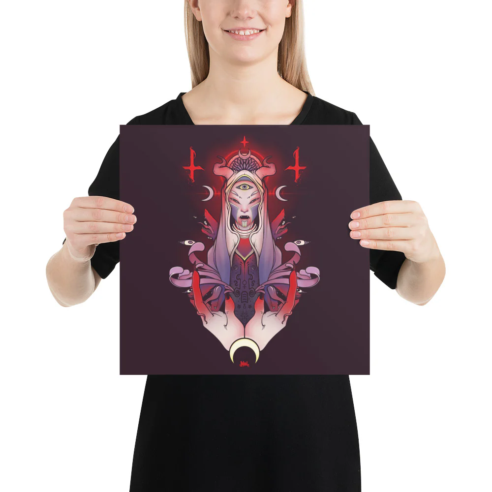 Purple Witch, Matte Art Print Poster - Image 3