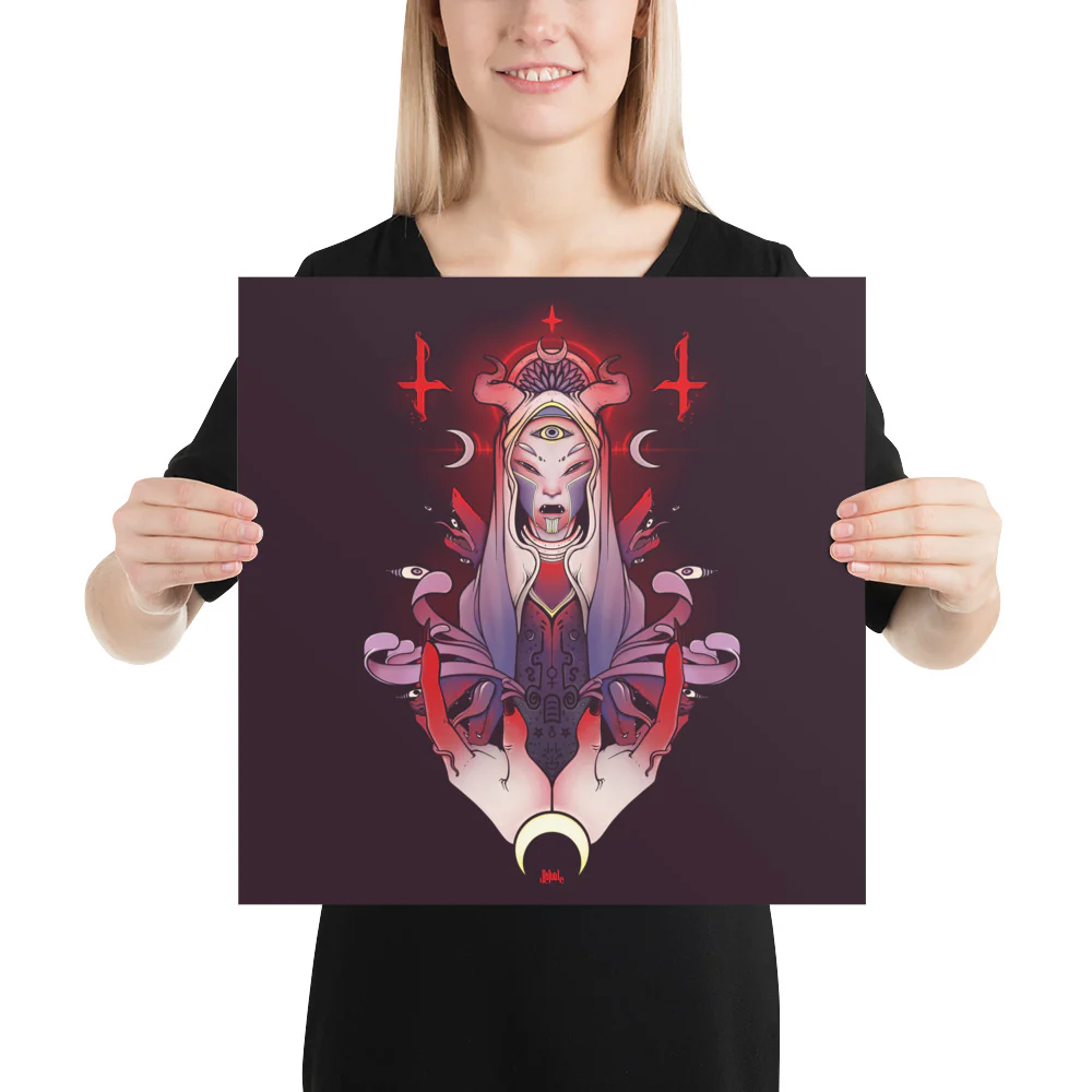 Purple Witch, Matte Art Print Poster - Image 4