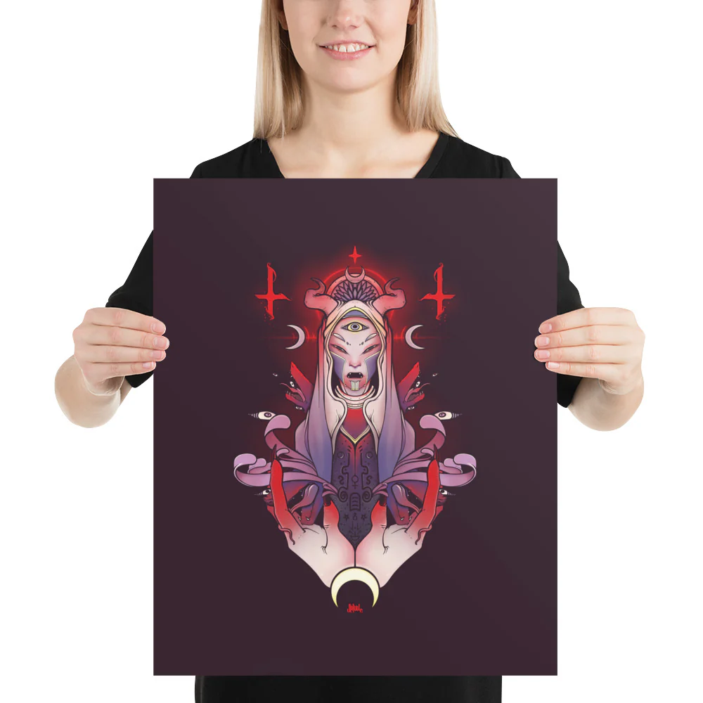 Purple Witch, Matte Art Print Poster - Image 5