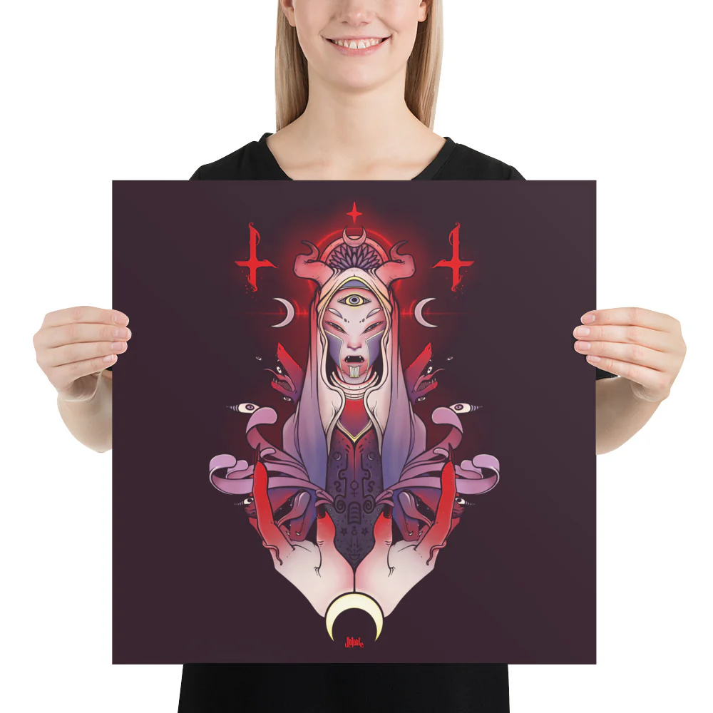 Purple Witch, Matte Art Print Poster - Image 6