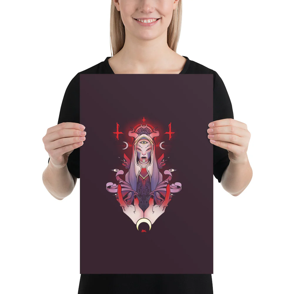 Purple Witch, Matte Art Print Poster - Image 7