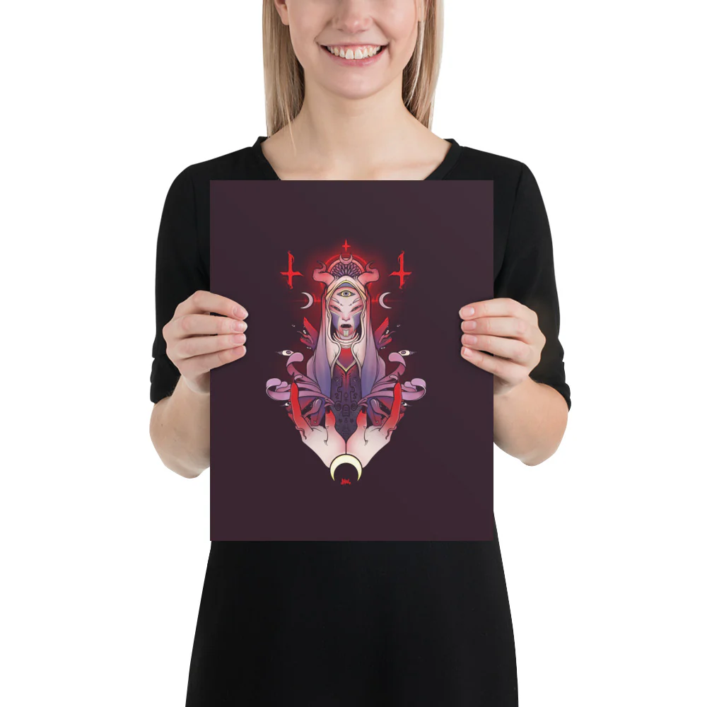 Purple Witch, Matte Art Print Poster - Image 9