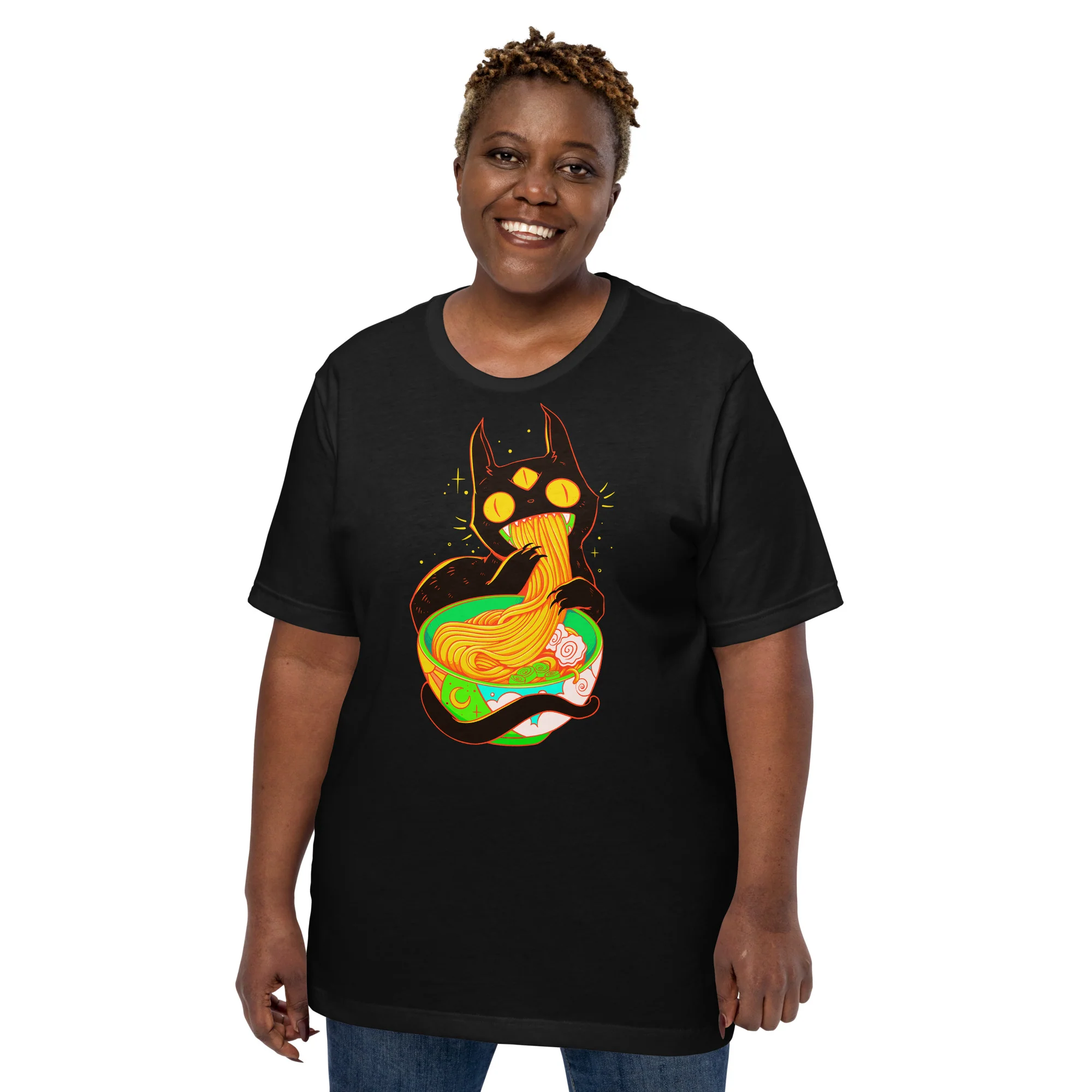 Ramen Cat, Unisex T-Shirt - Image 3