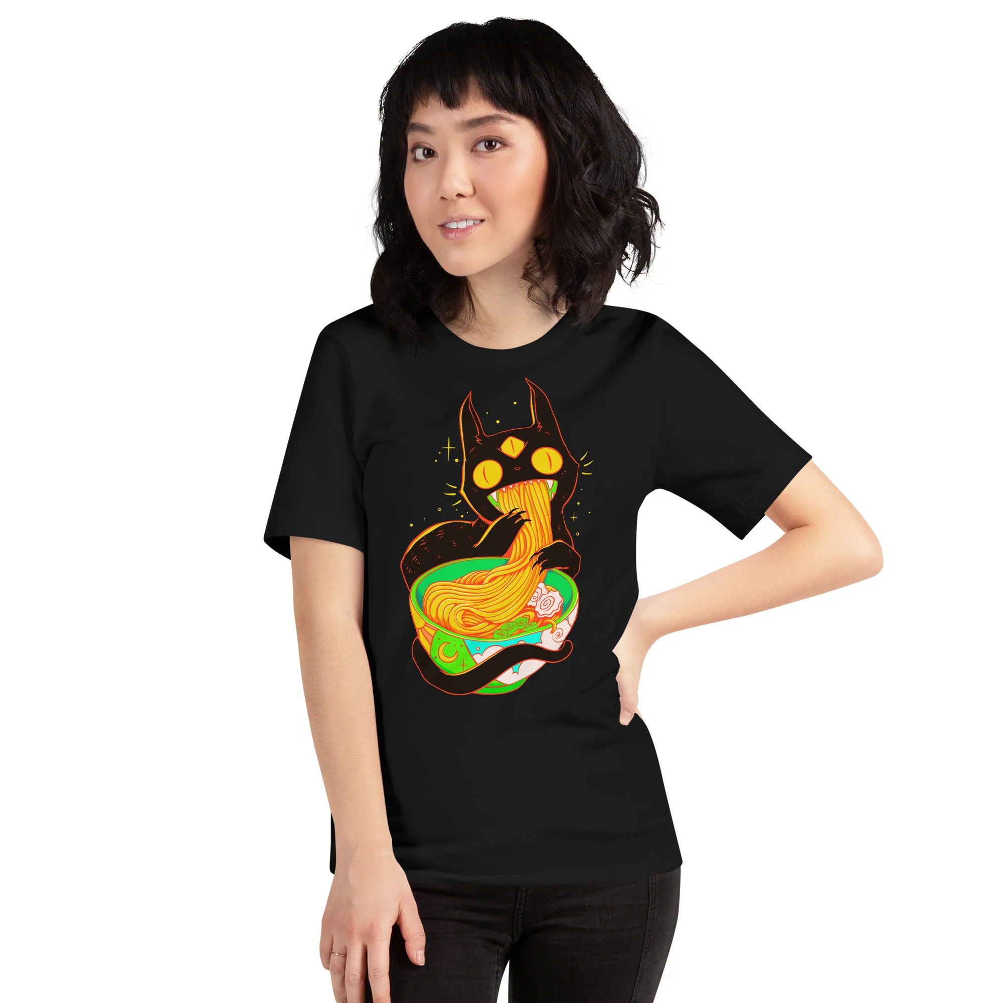 Ramen Cat, Unisex T-Shirt - Image 4