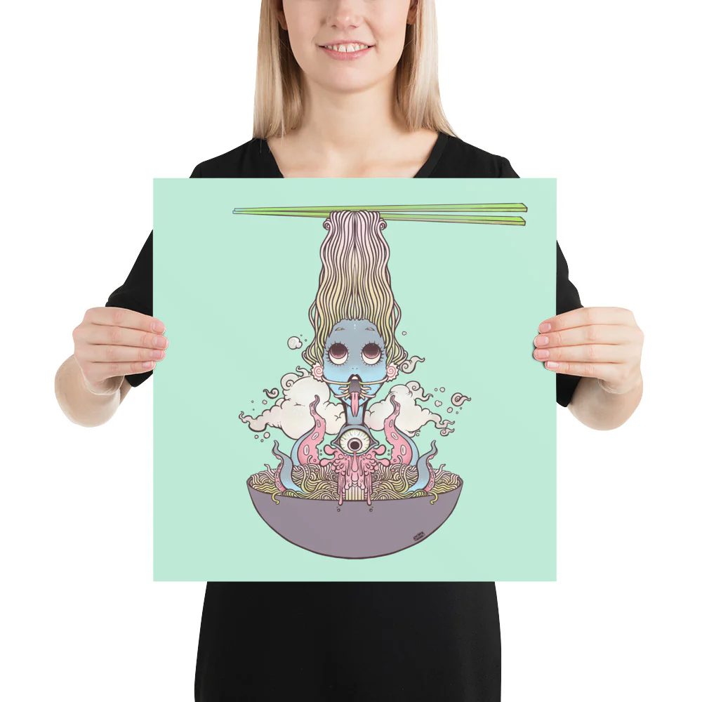 Ramen Noodle Girl, Matte Art Print Poster - Image 6