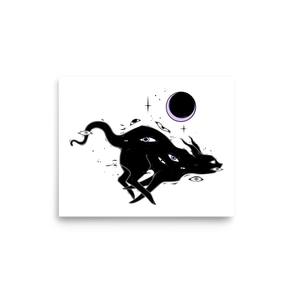 Running Cat, Matte Art Print Poster - Image 2
