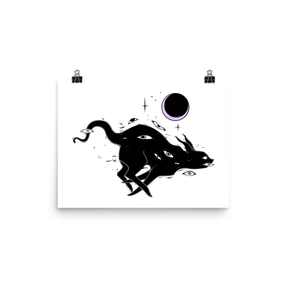 Running Cat, Matte Art Print Poster - Image 4