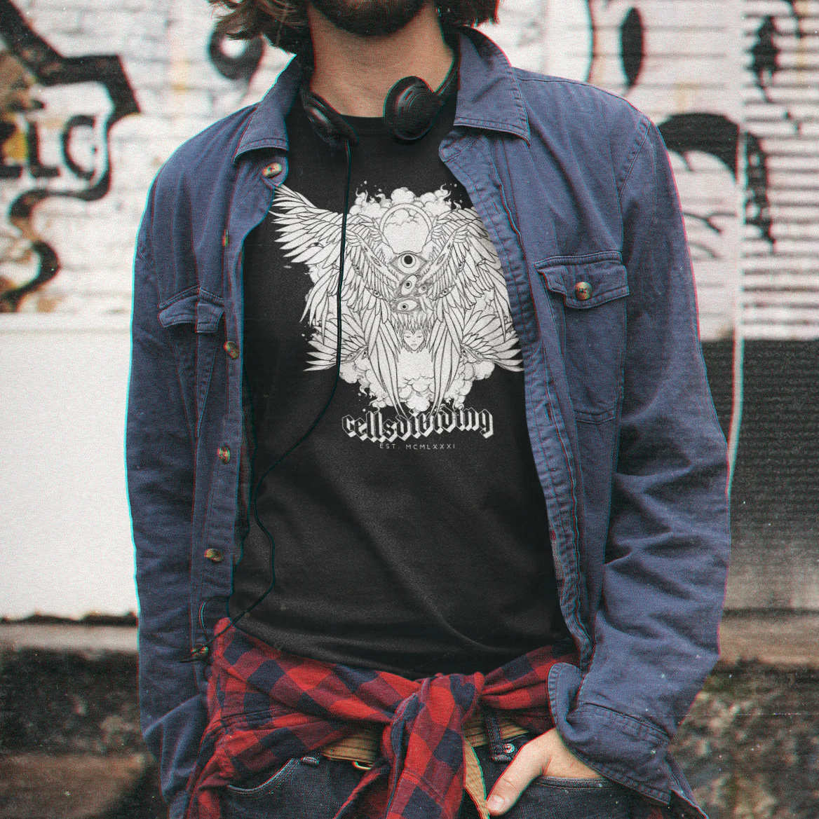 Seraph Angel, Unisex T-Shirt, Black - Image 5