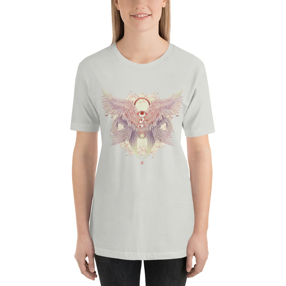 Seraph Angel, Unisex T-Shirt, White Or Silver - Image 3