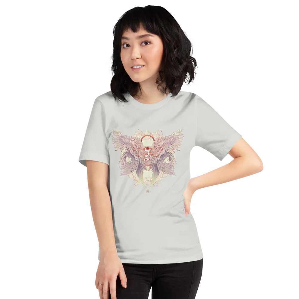 Seraph Angel, Unisex T-Shirt, White Or Silver - Image 4