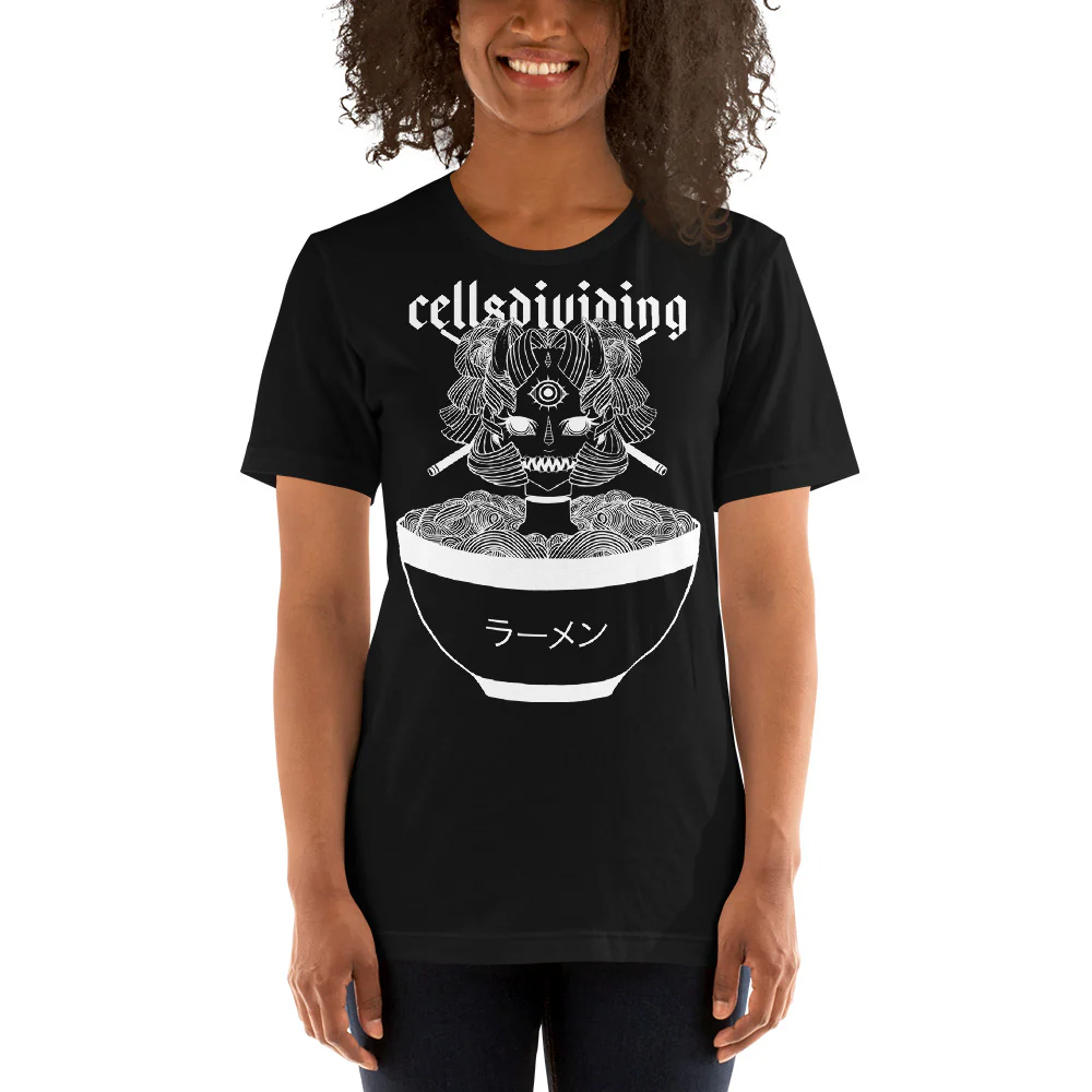 Monster Girl Ramen, Unisex T-Shirt, Black - Image 3