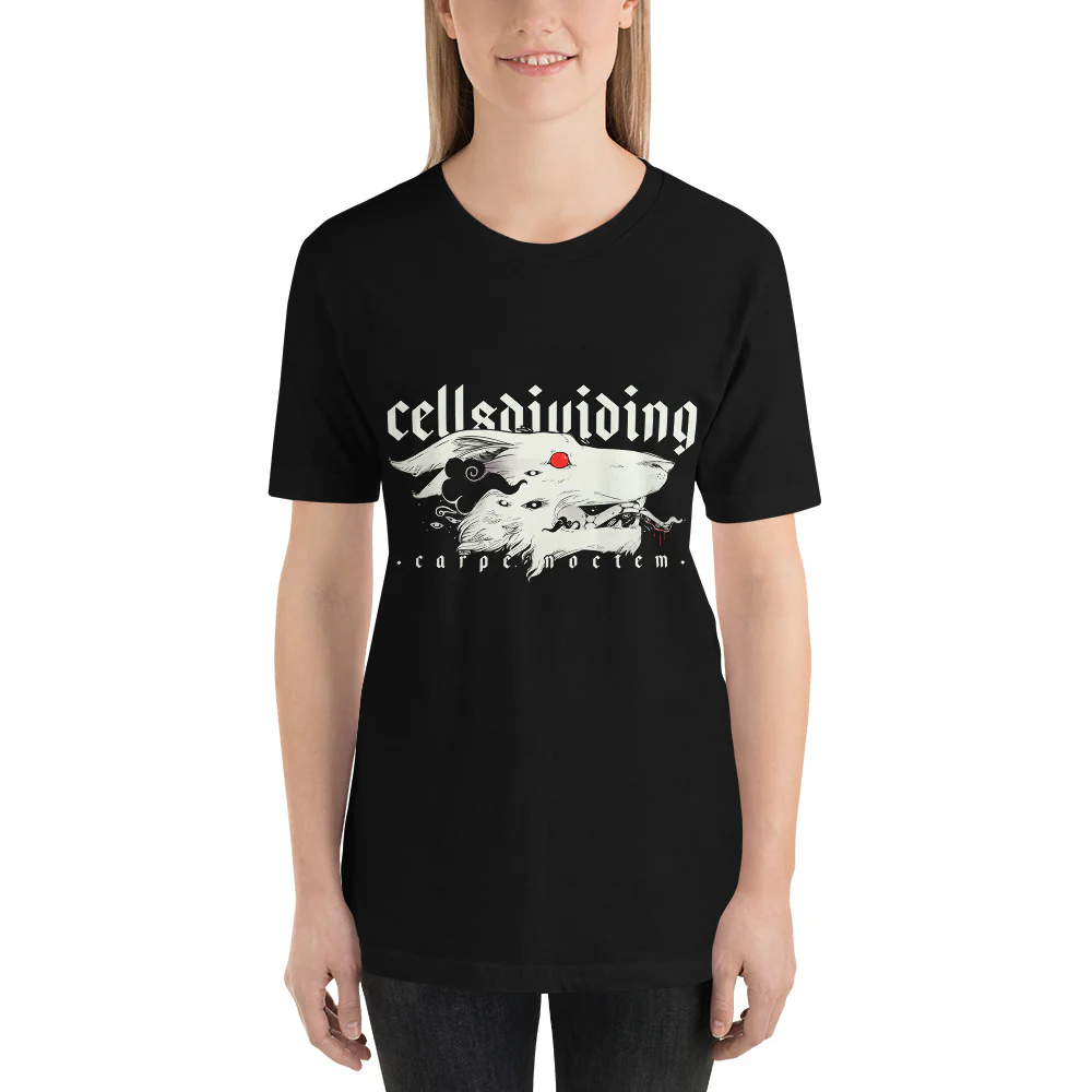 Wolf Carpe Noctem, Unisex T-Shirt, Black - Image 3