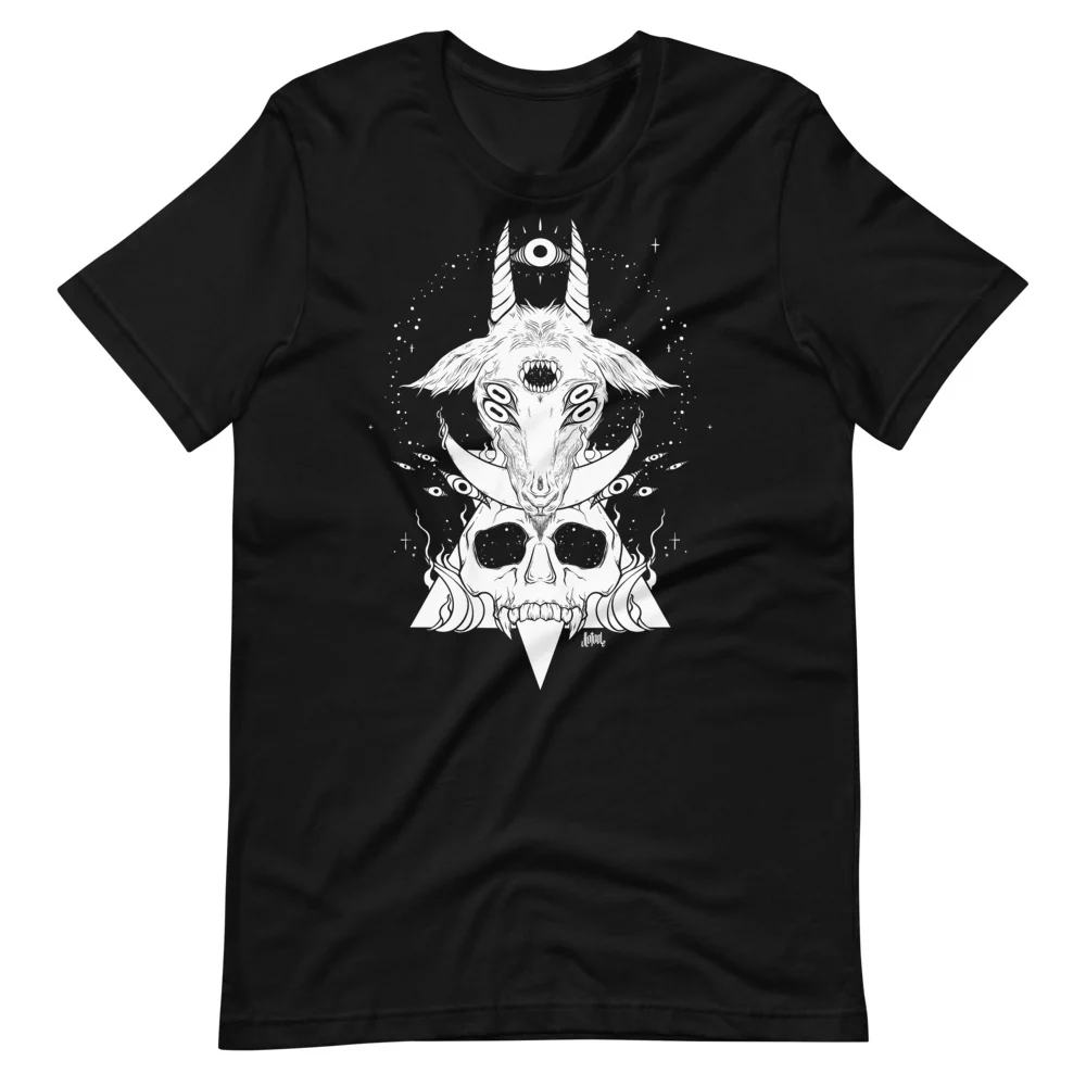 Goat & Skull, Unisex T-Shirt, Black - Image 6