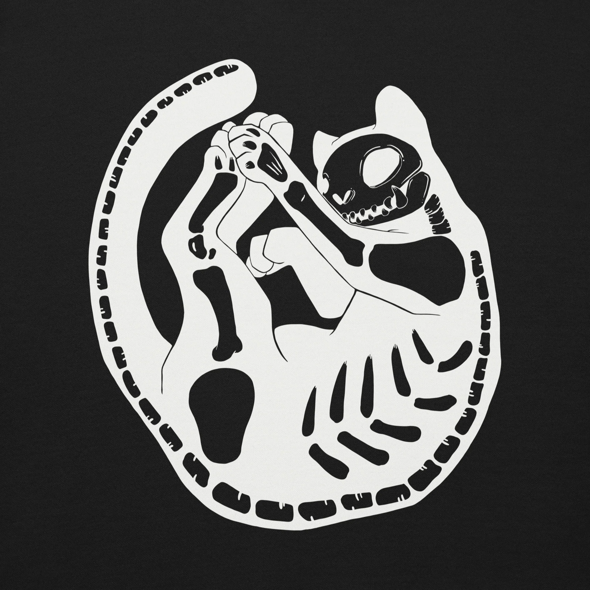 Skeleton Cat, Premium Unisex Sweatshirt - Image 6