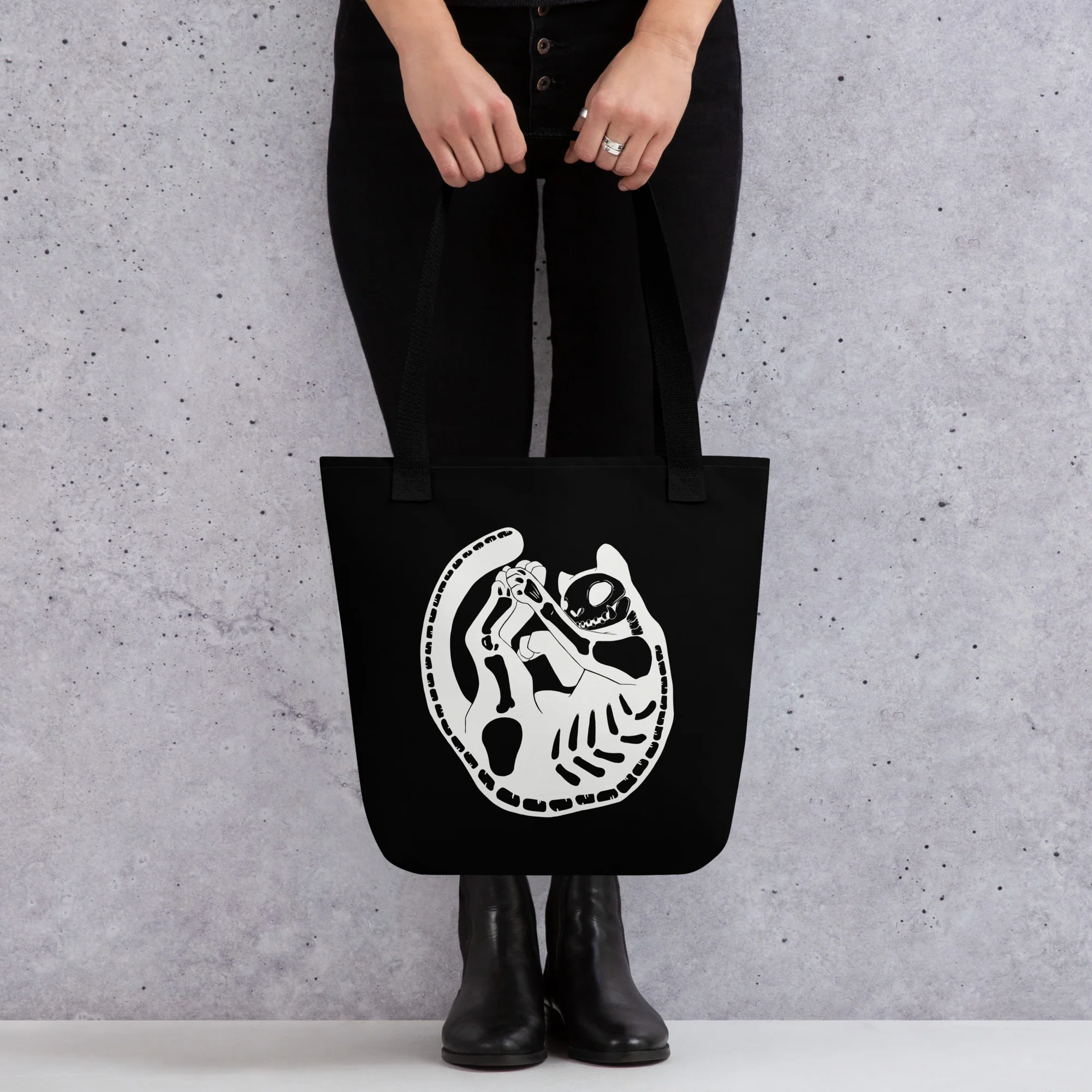 Skeleton Cat, Tote Bag - Image 4