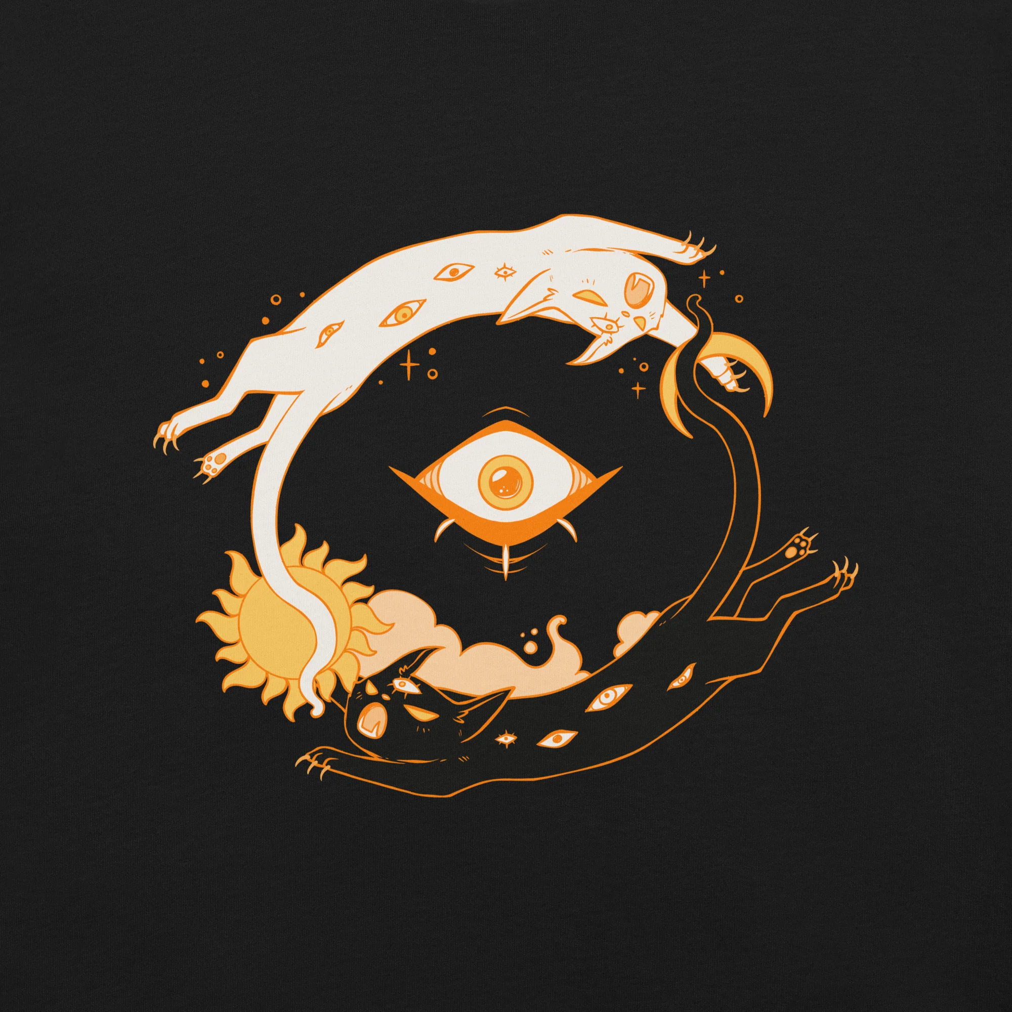 Skoll and Hati As Cats, Unisex T-Shirt - Image 2