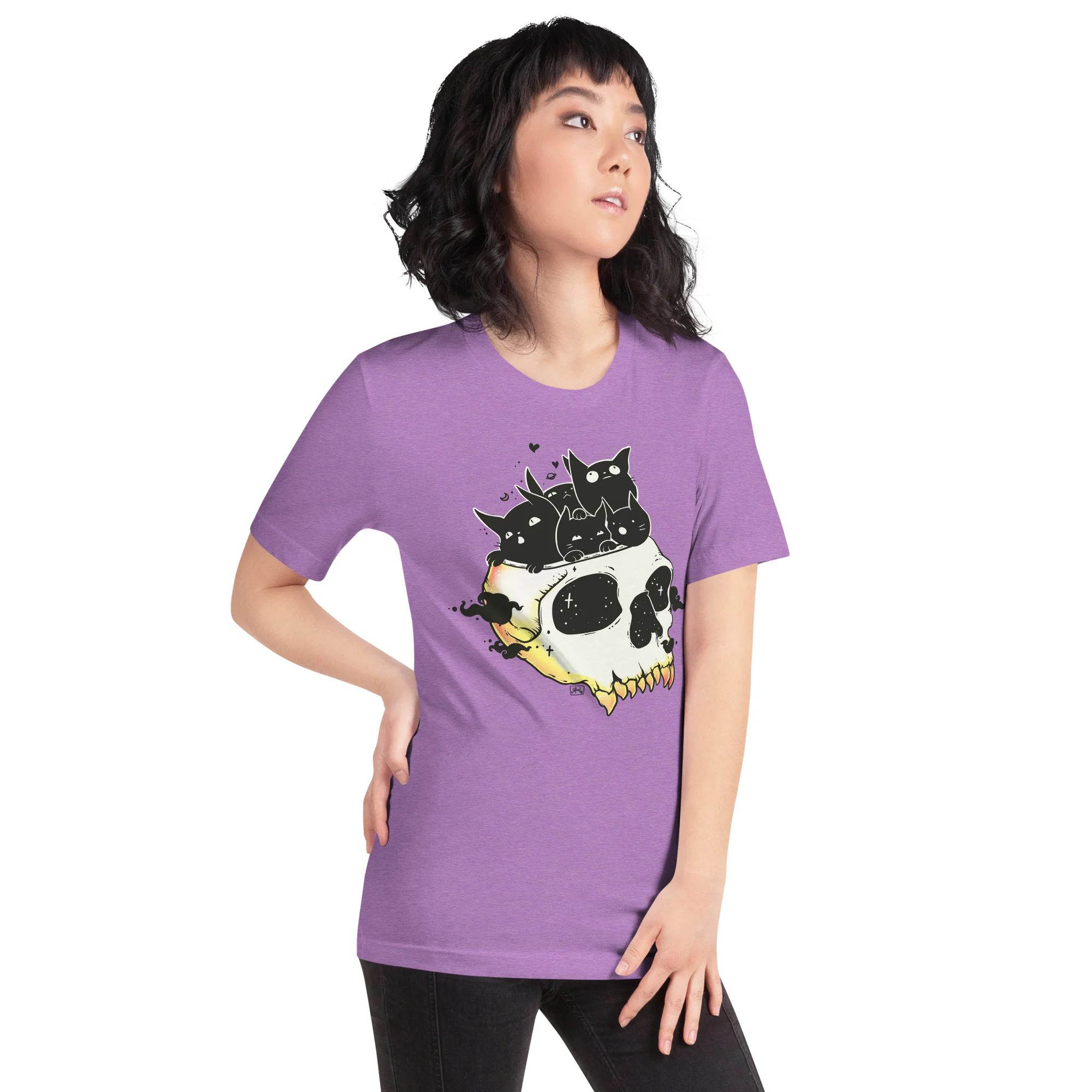 Skull Full Of Cats, Unisex T-Shirt - Image 2