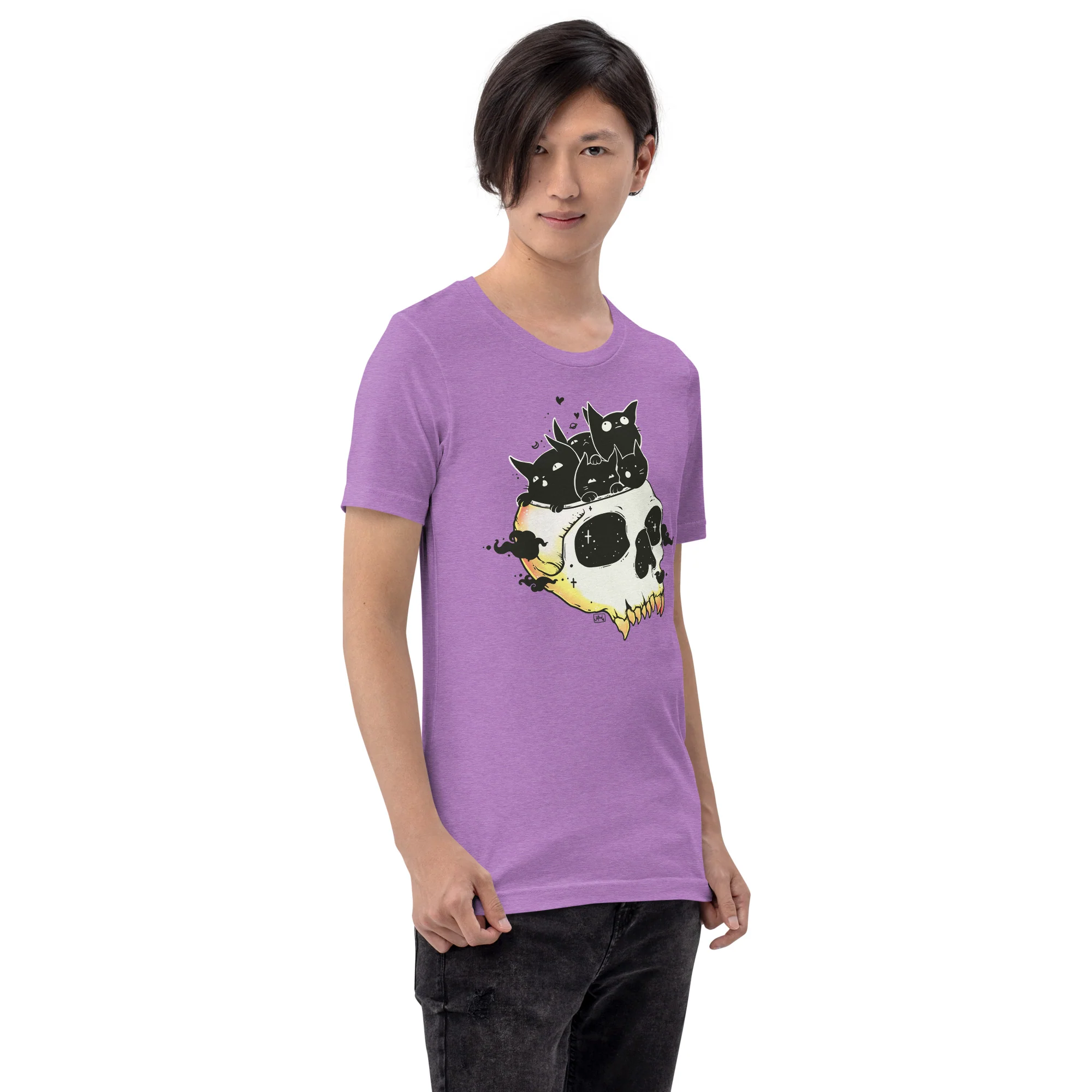 Skull Full Of Cats, Unisex T-Shirt - Image 3