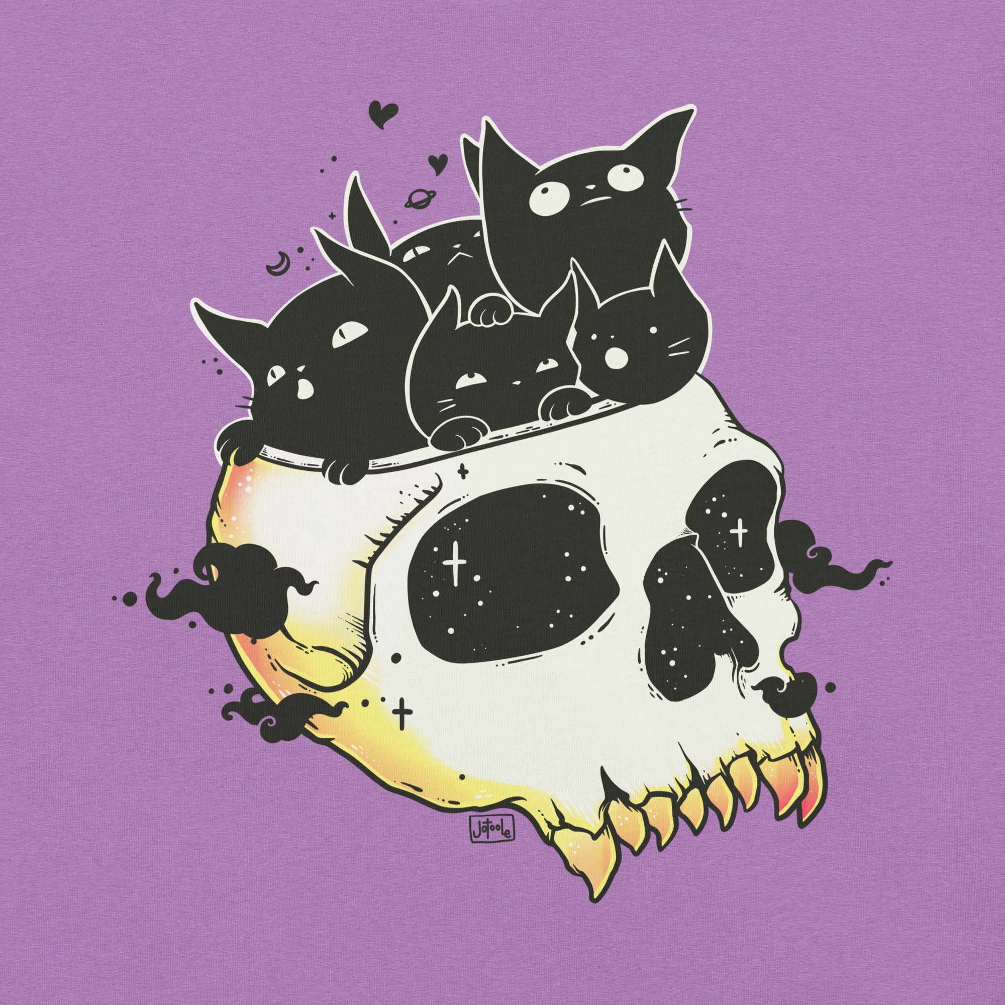 Skull Full Of Cats, Unisex T-Shirt - Image 4