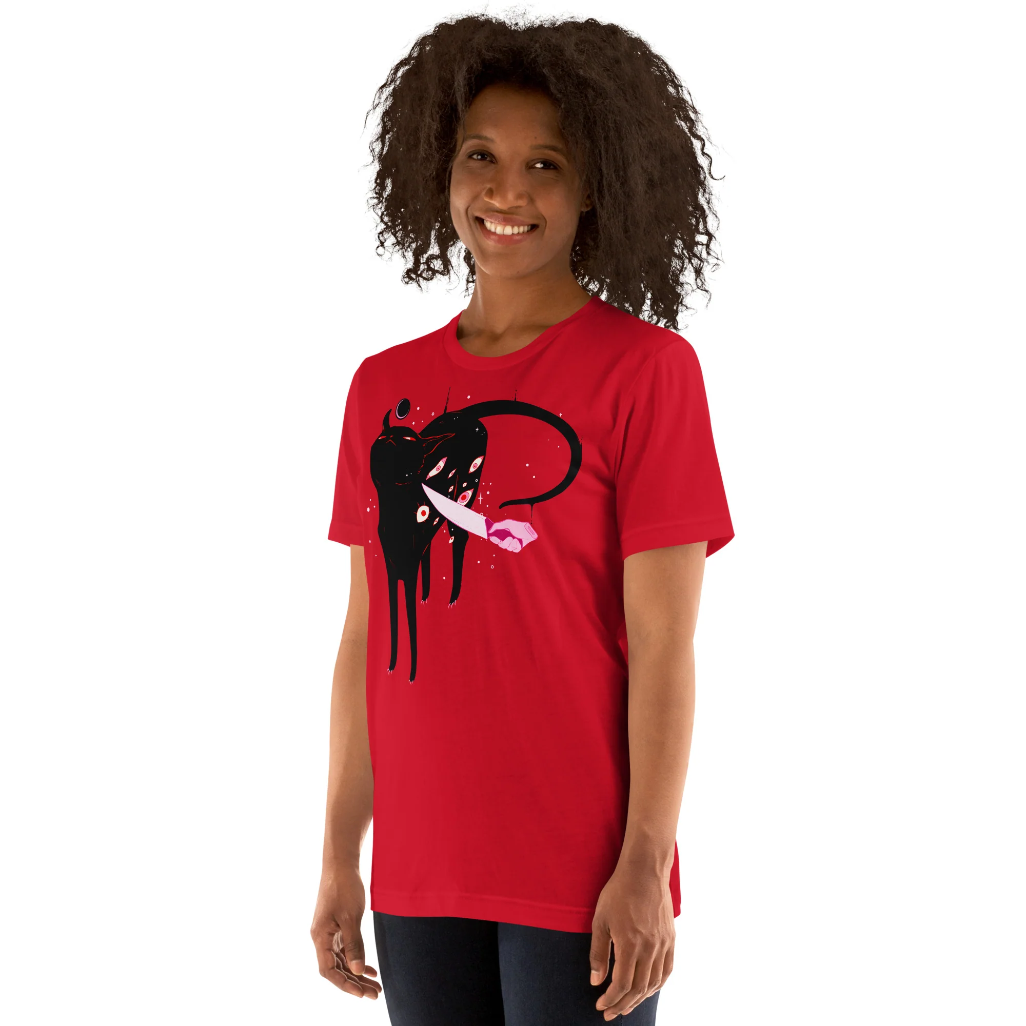 Smug Cat, Unisex T-Shirt - Image 5