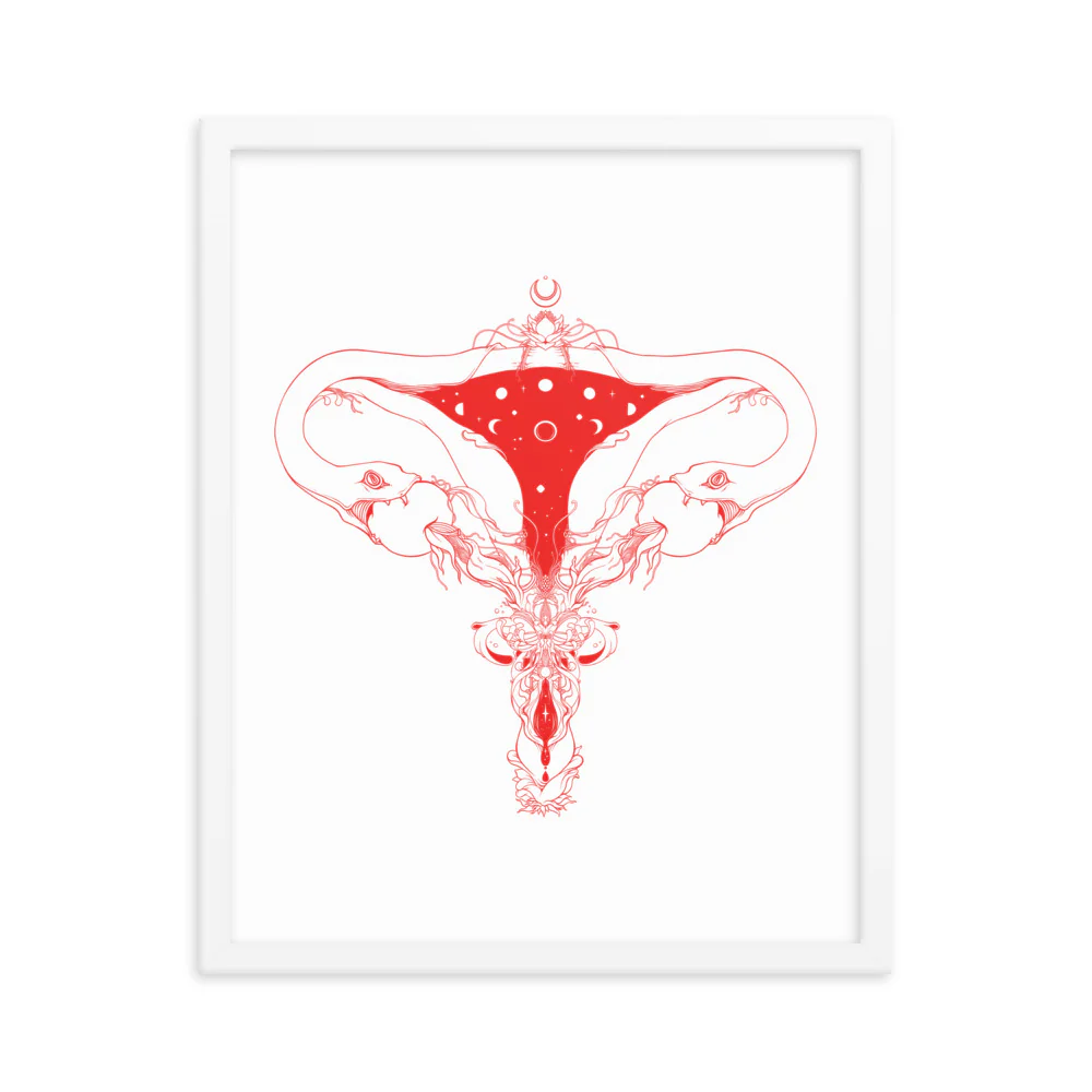 Snake Uterus Lilith, Framed Art Print - Image 6