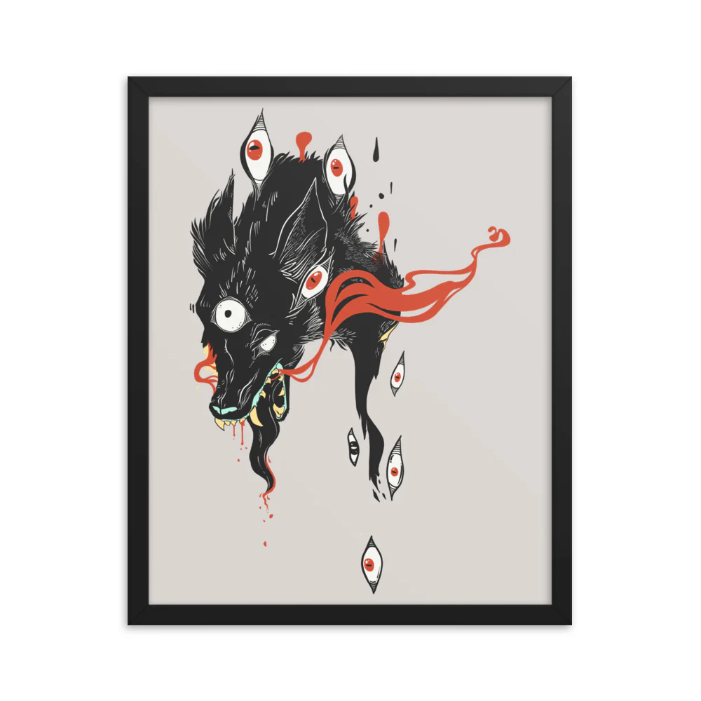 Wolf, Framed Art Print - Image 2