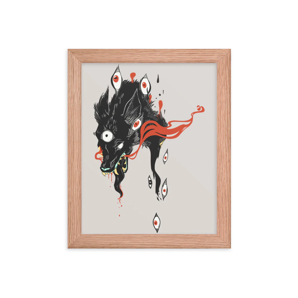 Wolf, Framed Art Print - Image 3