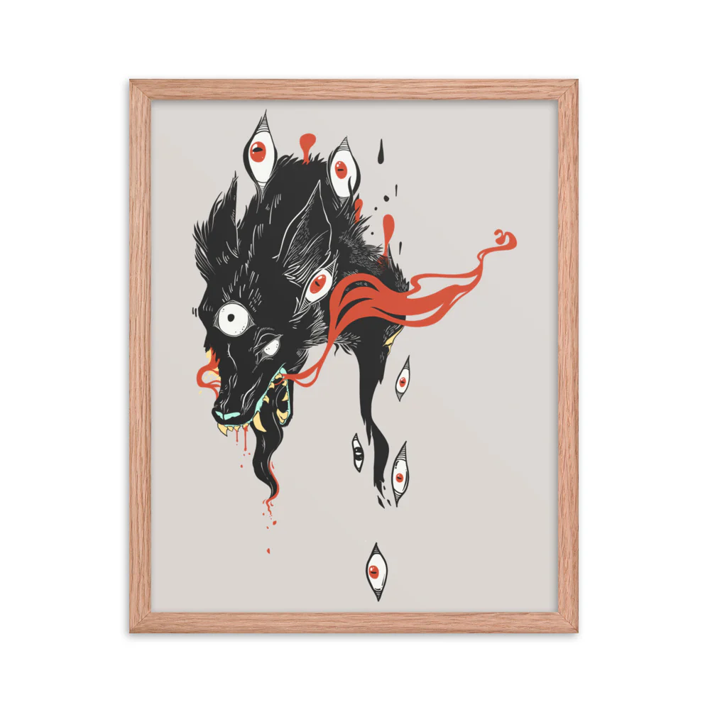 Wolf, Framed Art Print - Image 4