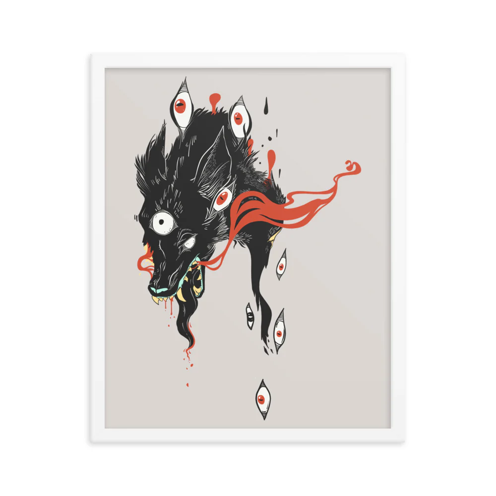 Wolf, Framed Art Print - Image 6
