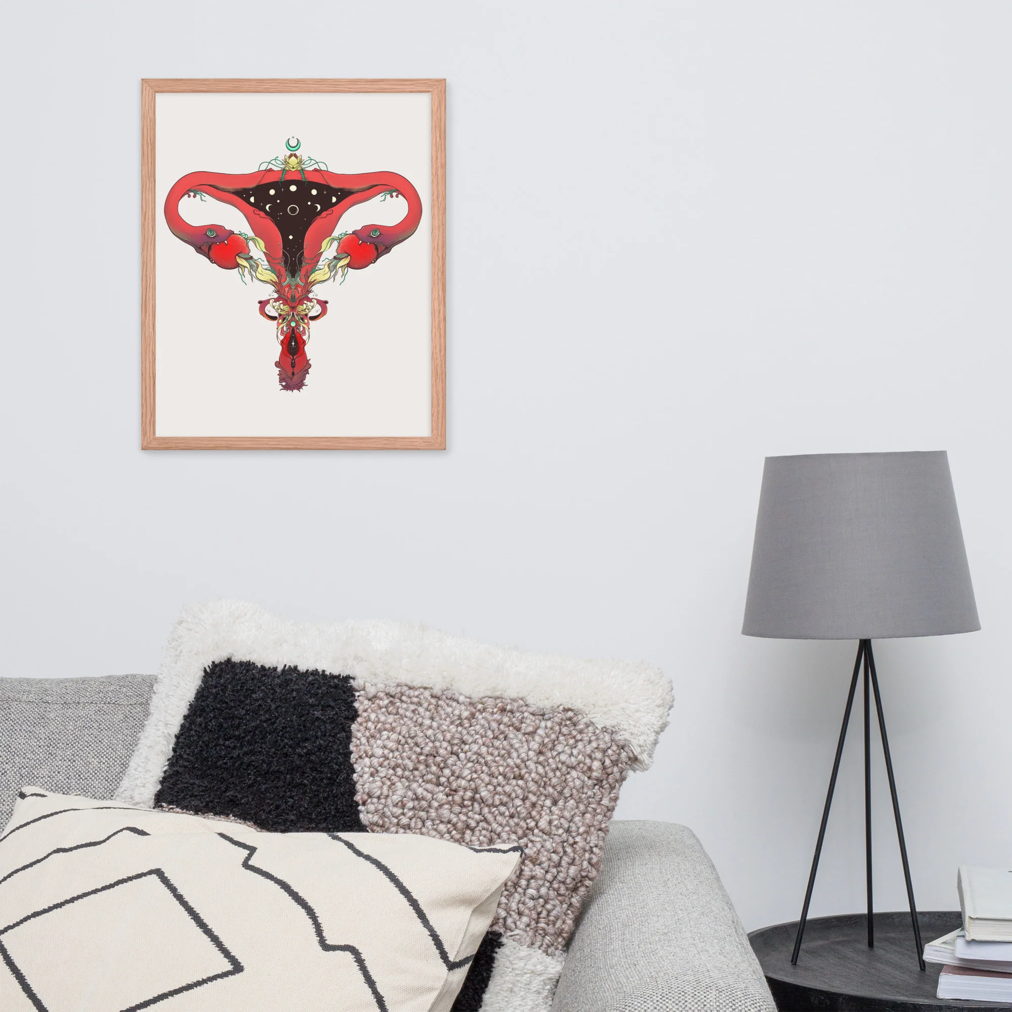 Snake Uterus Lilith, Framed Art Print - Image 9