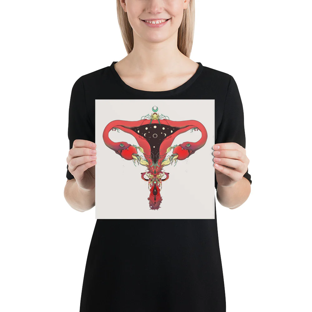 Snake Uterus Lilith, Matte Art Print Poster - Image 11