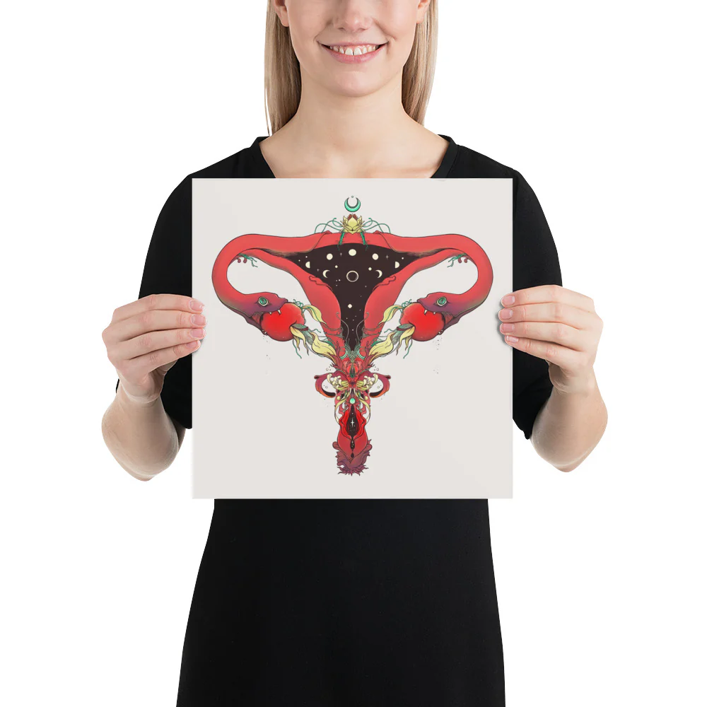 Snake Uterus Lilith, Matte Art Print Poster - Image 12