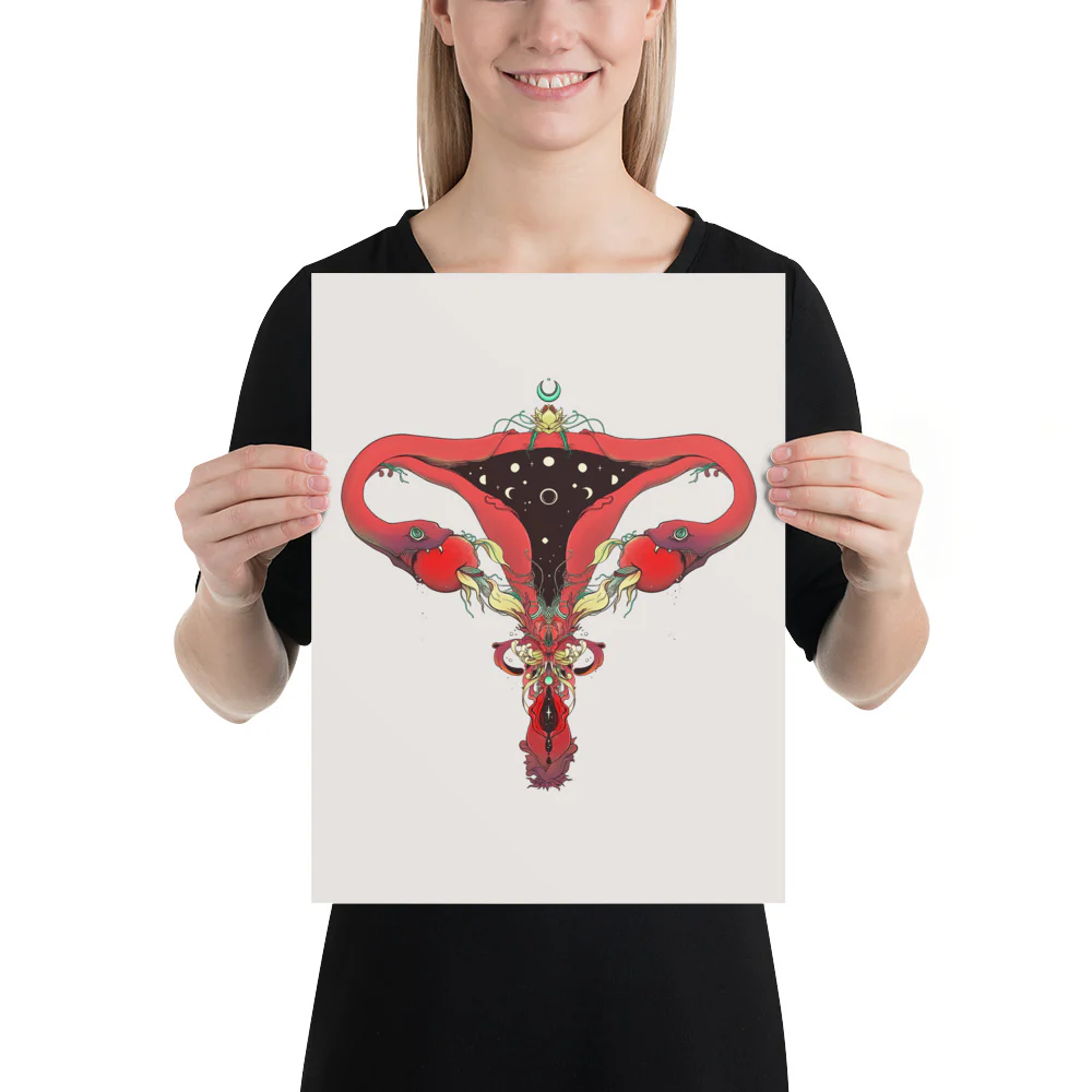Snake Uterus Lilith, Matte Art Print Poster - Image 13