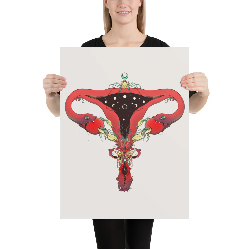 Snake Uterus Lilith, Matte Art Print Poster - Image 6