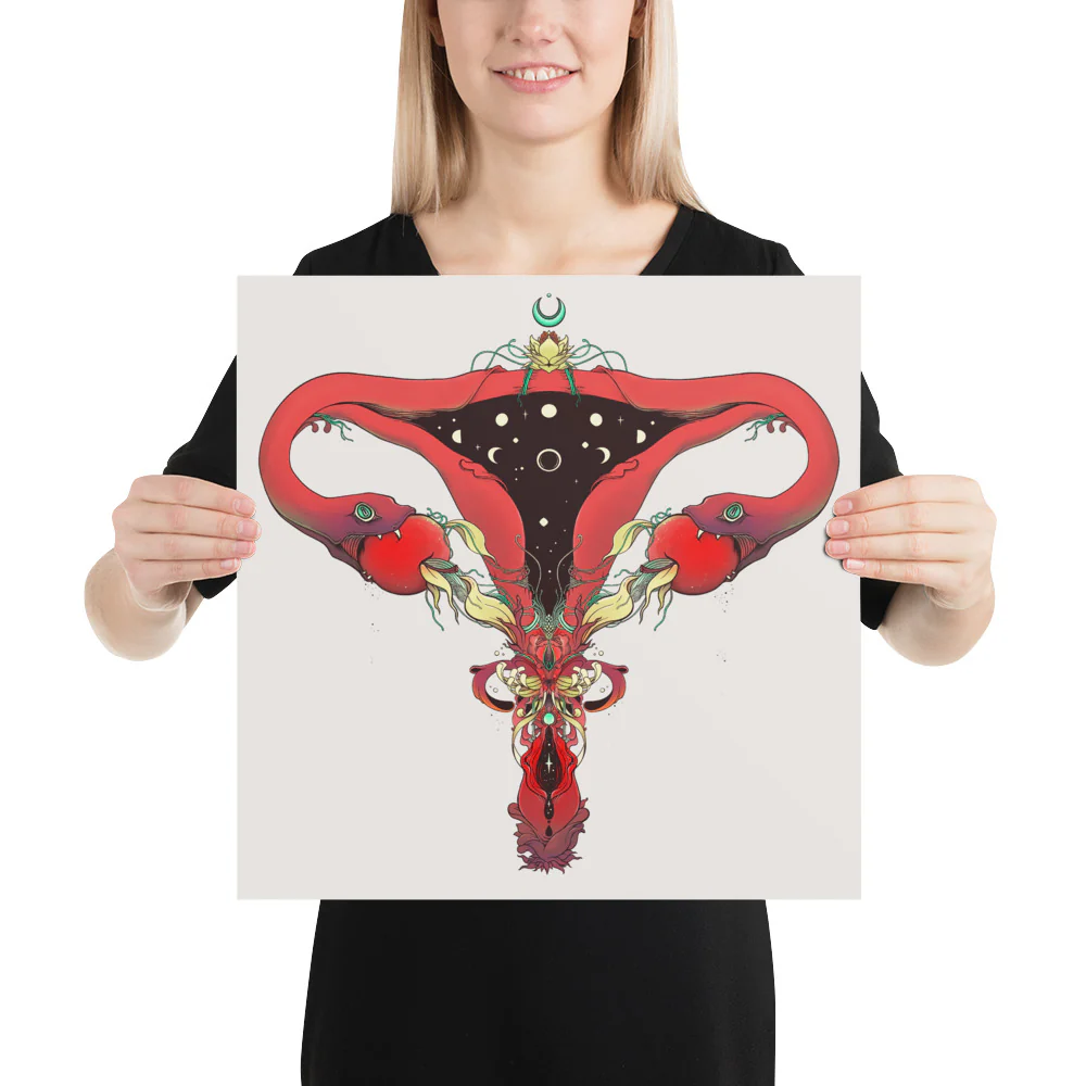 Snake Uterus Lilith, Matte Art Print Poster - Image 7