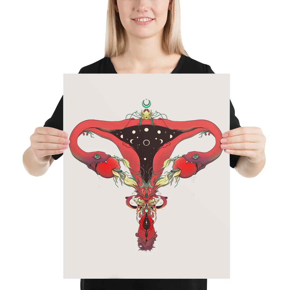 Snake Uterus Lilith, Matte Art Print Poster - Image 8