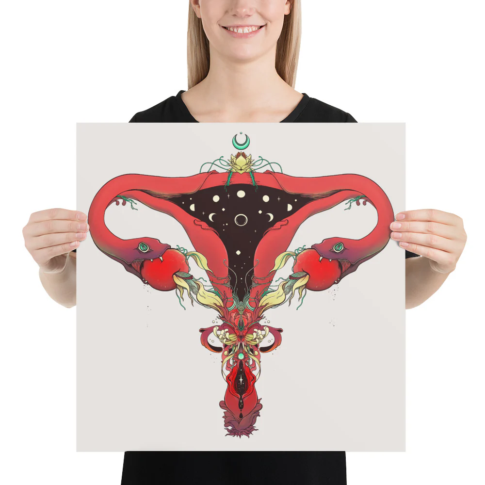Snake Uterus Lilith, Matte Art Print Poster - Image 9