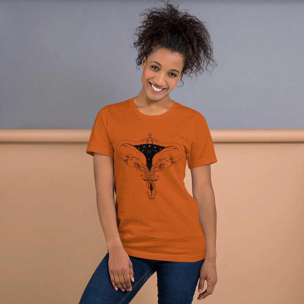 Snake Uterus Lilith, Unisex T-Shirt, Autumn - Image 3