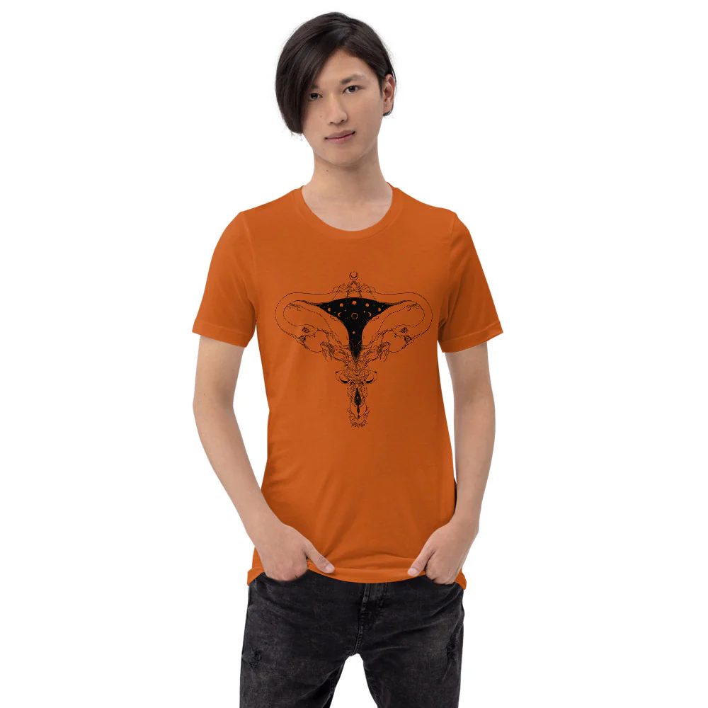Snake Uterus Lilith, Unisex T-Shirt, Autumn - Image 5