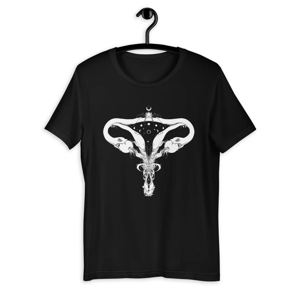 Snake Uterus Lilith, Unisex T-Shirt, Black - Image 5